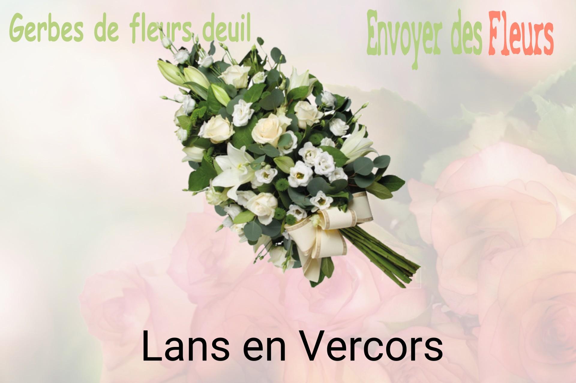 Gerbe de fleurs de deuil livrée à Lans-en-Vercors